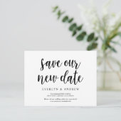 素朴ファーム救、新しい日付、再スケジュ結婚ール ポストカード (スタンド正面)