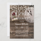 素朴フェアリーズ結婚バーンウッドブライダルシャワー 招待状 (正面)