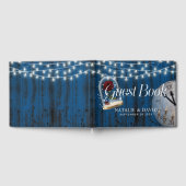 素朴フェアリープリンセスネイビーバーンズ結婚ズ ゲストブック (全面)