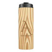 素朴フェイクステンドブラウンパーソナライズされた材カスタム料 タンブラー (正面)