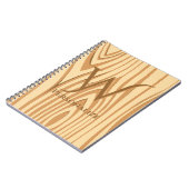 素朴フェイクステンドブラウンパーソナライズされた材カスタム料 ノートブック (左側)