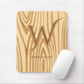 素朴フェイクステンドブラウンパーソナライズされた材カスタム料 マウスパッド (マウス)