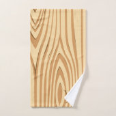 素朴フェイクステンドブラウンモノグラムの材カスタム料 バスタオルセット (ハンドタオル)