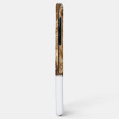 素朴フェイク木に茶色と白の名前を追加 Case-Mate iPhoneケース (裏面/左)