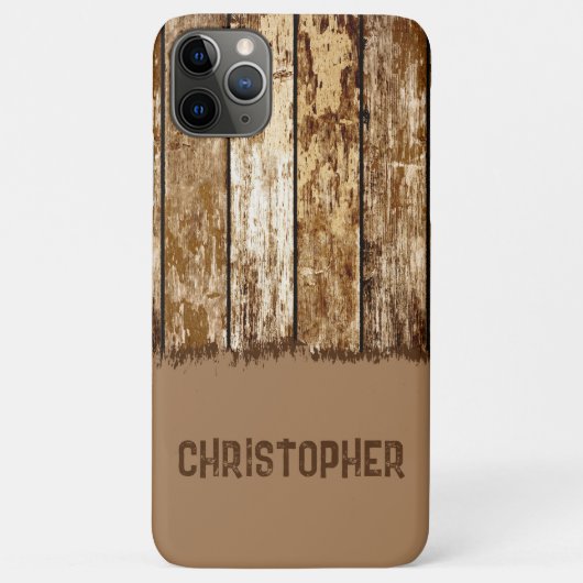 素朴フェイク木に茶色を追加 Case-Mate iPhoneケース (裏面)