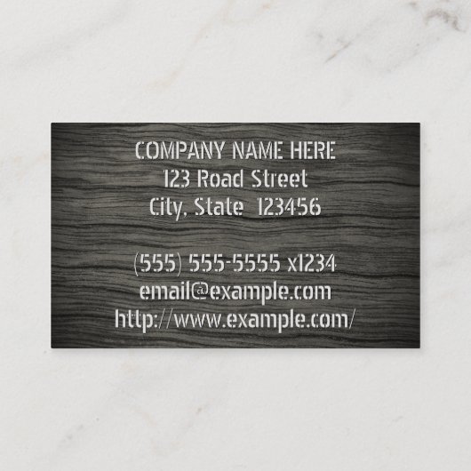 素朴フェイク木工師 名刺 (裏面)