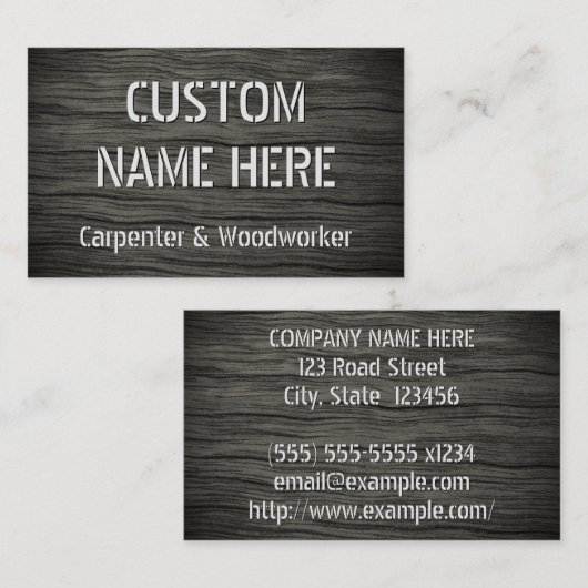 素朴フェイク木工師 名刺 (正面/裏面)