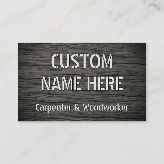 素朴フェイク木工師 名刺 (正面)