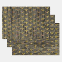 素朴フェイク木目エレガントフェイク金ゴールド「70th」