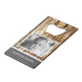 素朴フェイク風化木材1 photo daddy gray クレジットカード栓抜き (裏面アングル)