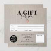 素朴フェイクlinen squareギフト券ロゴ (正面/裏面)