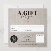 素朴フェイクlinen squareギフト券ロゴ (正面)