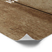 素朴フェイクWood Welcome Toブライダルシャワー ポスター (角)