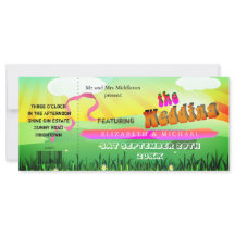 素朴フェスティバルウェストモダン結婚式招待状