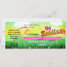 素朴フェスティバルウェストモダン結婚式招待状