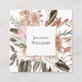 素朴フェミニンフローラ スクエア名刺 (正面)