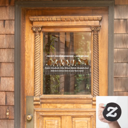 素朴フェンス上の7ヤギあなたの恵み数 ウィンドウサイン (ホームデコレーション)