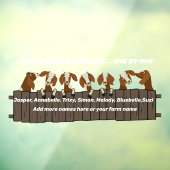 素朴フェンス上の7ヤギあなたの恵み数 ウィンドウサイン (シート3)