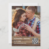 素朴フォトファームハウスQRコード結婚式招待状 招待状 (裏面)