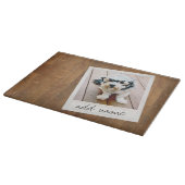 素朴フォトフレーム(正方形のインスタグラムと木材を使用) カッティングボード (角)