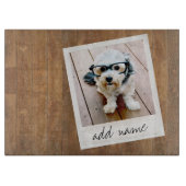 素朴フォトフレーム（正方形のインスタグラムと木材を使用） カッティングボード (正面)