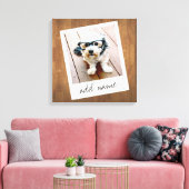 素朴フォトフレーム（正方形のインスタグラムと木材を使用） キャンバスプリント (インサイチュ (リビング))