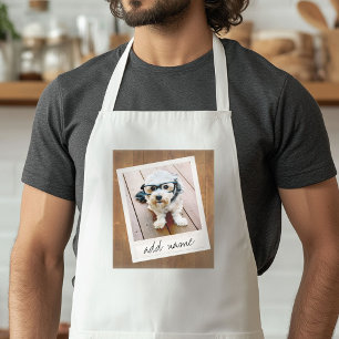 素朴フォトフレーム(正方形のインスタグラムと木材を使用) スタンダードエプロン