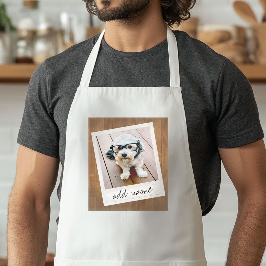 素朴フォトフレーム（正方形のインスタグラムと木材を使用） スタンダードエプロン