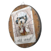 素朴フォトフレーム(正方形のインスタグラムと木材を使用) ダーツボード (正面右)