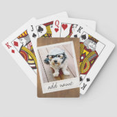 素朴フォトフレーム(正方形のインスタグラムと木材を使用) トランプ (裏面)