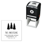 素朴フォレストツリーズファミリー名差出人住所 セルフインキングスタンプ (インサイチュ)