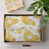 素朴フォークアートチキンデカップティッシュペーパー 薄葉紙 (ギフト)