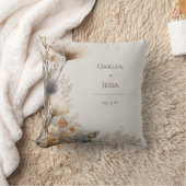 素朴フォークアートフローラ結婚ズ クッション (ブランケット)