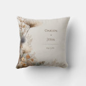 素朴フォークアートフローラ結婚ズ クッション (裏面)