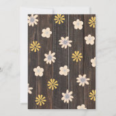 素朴フォークアート鹿〔雄ジカの〕枝角ベビーシャワー 招待状 (裏面)