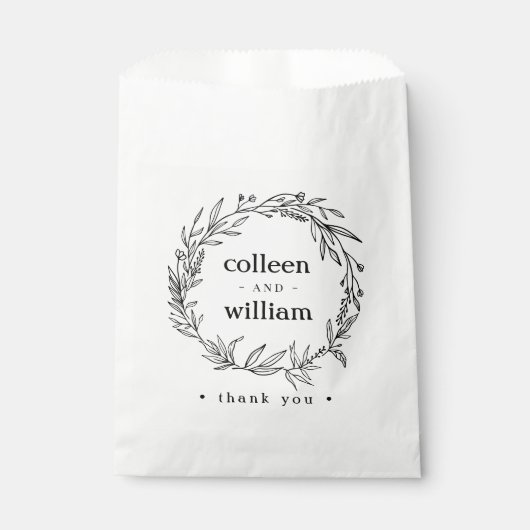 素朴フォークワイルドフラワーリース フェイバーバッグ (正面)