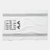 素朴フパーソナライズされたァームスウィートファーム キッチンタオル (横)