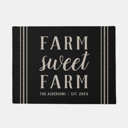 素朴フパーソナライズされたァームスウィートファーム ドアマット (正面)