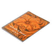 素朴フラワーカントリー結婚ウエスタン ノートブック (左側)