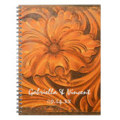 素朴フラワーカントリー結婚ウエスタン ノートブック (正面)