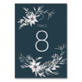 素朴フランスのなコテージ結婚ボタニクステーブルカード テーブルナンバー (裏面)