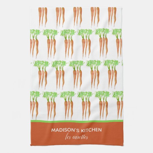 素朴フランスのパーソナライズされた水彩 キッチンタオル (縦)