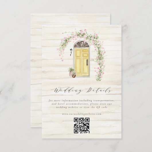 素朴フランスの花結婚園詳細 エンクロージャーカード (正面/裏面)