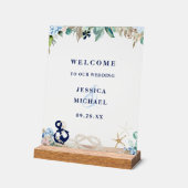 素朴フローラいかりビーチ結婚式へようこそ アクリルサイン (傾斜)