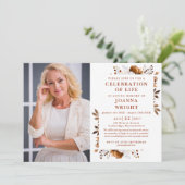 素朴フローラお祝い 招待状 (スタンド正面)