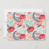 素朴フローラかわいらしプリントパーソナライズされた具 ノートカード (裏面)