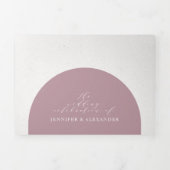 素朴フローラが三つ結婚重なる 三つ折り招待状 (カバー)