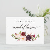 素朴フローラが私のメイド・オブ・オーナー（花嫁付き添い人）2になる 招待状 (スタンド正面)