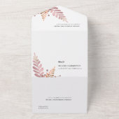 素朴フローラすべて一つの結婚式招待状 オールインワン招待状 (外側)
