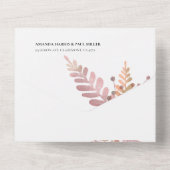 素朴フローラすべて一つの結婚式招待状 オールインワン招待状 (裏面)